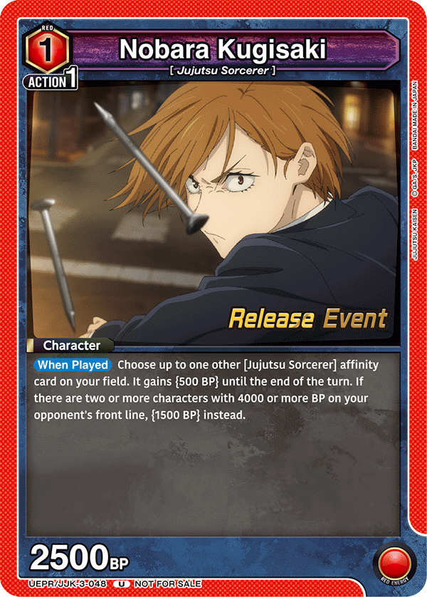Nobara Kugisaki, UEX02BT: Jujutsu Kaisen Vol.2 Release Event Cards · UEPR/JJK-3-048