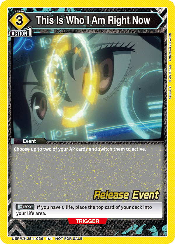 This Is Who I Am Right Now, UE12BT: Kaiju No. 8 Release Event Cards · UEPR/KJ8-1-036