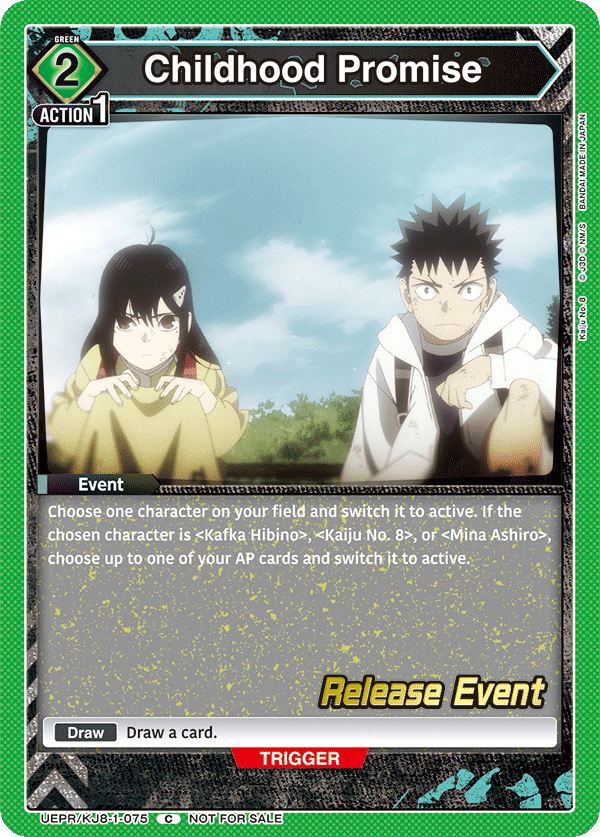 Childhood Promise, UE12BT: Kaiju No. 8 Release Event Cards · UEPR/KJ8-1-075