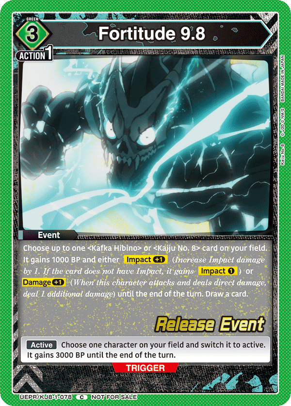 Fortitude 9.8, UE12BT: Kaiju No. 8 Release Event Cards · UEPR/KJ8-1-078
