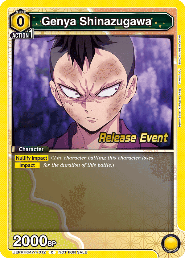 Genya Shinazugawa, UE05BT: Demon Slayer: Kimetsu no Yaiba Release Event Cards · UEPR/KMY-1-012
