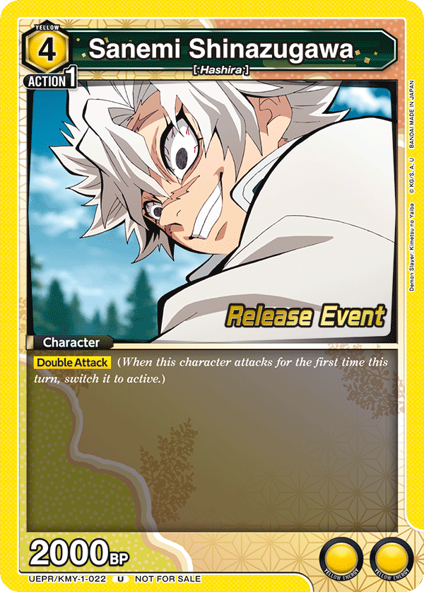 Sanemi Shinazugawa, UE05BT: Demon Slayer: Kimetsu no Yaiba Release Event Cards · UEPR/KMY-1-022