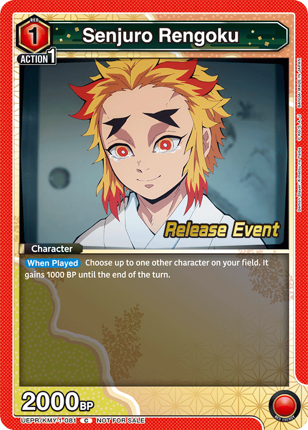 Senjuro Rengoku, UE05BT: Demon Slayer: Kimetsu no Yaiba Release Event Cards · UEPR/KMY-1-081