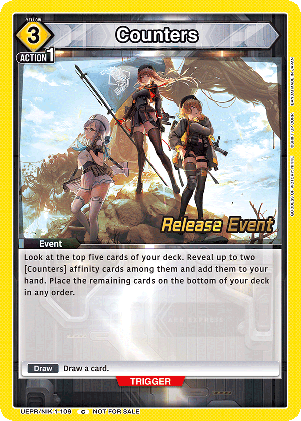 Counters, UE14BT: GODDESS OF VICTORY: NIKKE Release Event Cards · UEPR/NIK-1-109