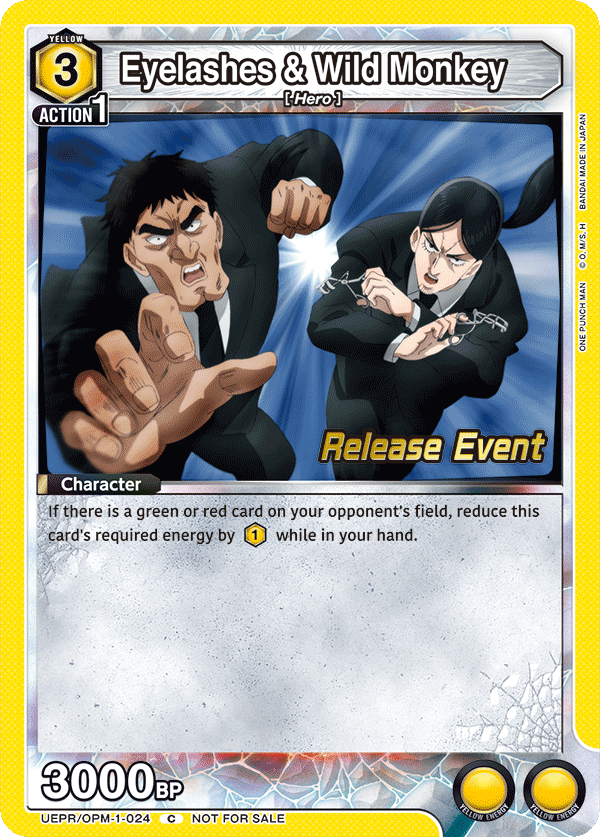 Eyelashes & Wild Monkey, UE06BT: One Punch Man Release Event Cards · UEPR/OPM-1-024