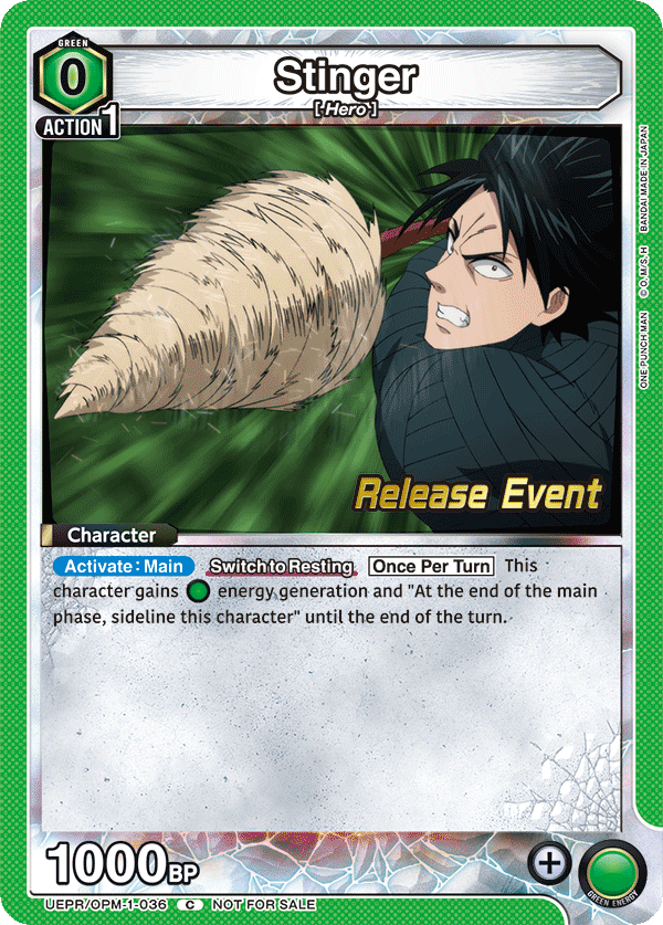 Stinger, UE06BT: One Punch Man Release Event Cards · UEPR/OPM-1-036