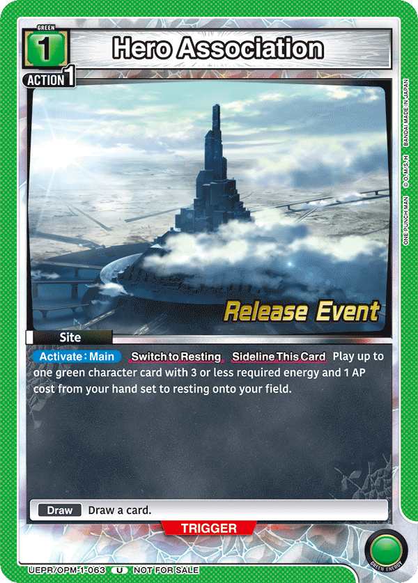 Hero Association, UE06BT: One Punch Man Release Event Cards · UEPR/OPM-1-063