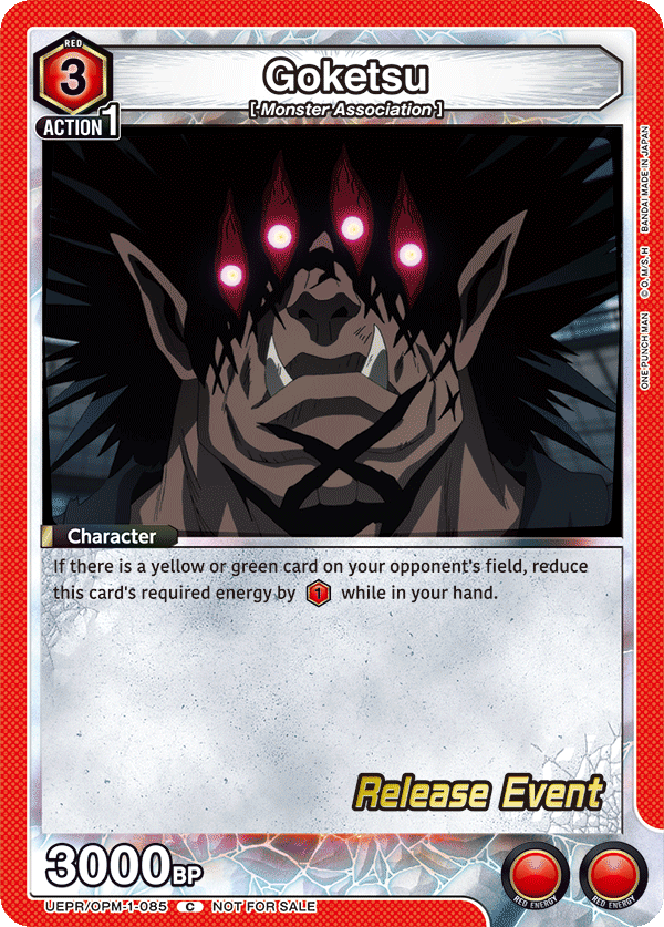 Goketsu, UE06BT: One Punch Man Release Event Cards · UEPR/OPM-1-085