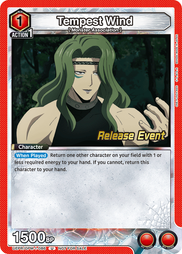 Tempest Wind, UE06BT: One Punch Man Release Event Cards · UEPR/OPM-1-086