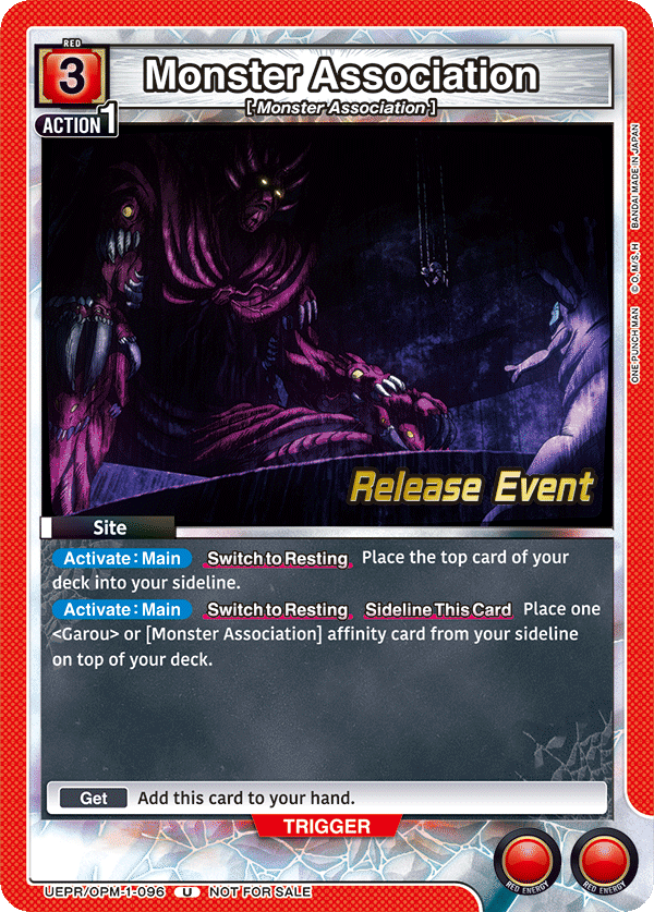 Monster Association, UE06BT: One Punch Man Release Event Cards · UEPR/OPM-1-096