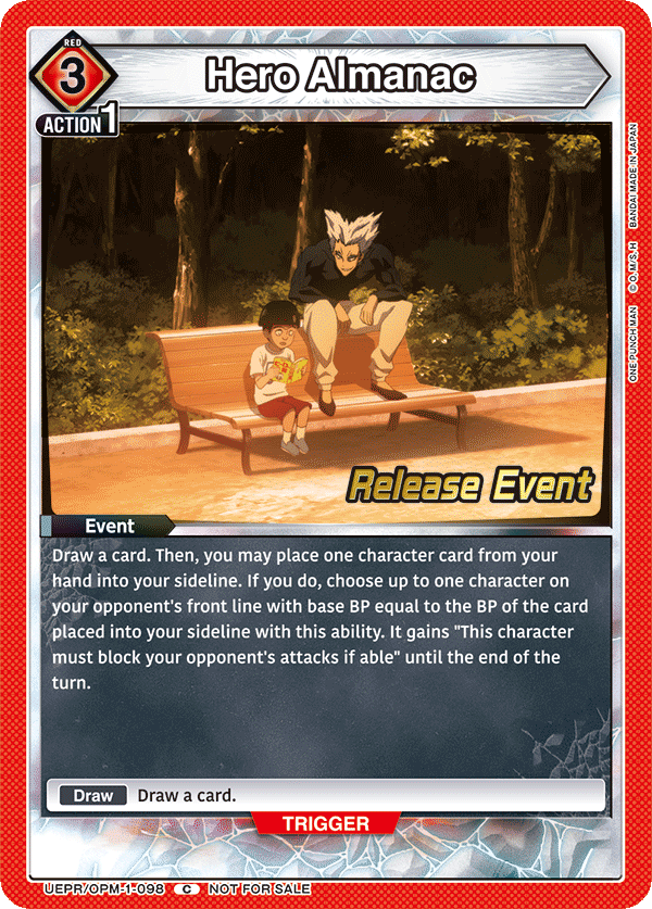 Hero Almanac, UE06BT: One Punch Man Release Event Cards · UEPR/OPM-1-098