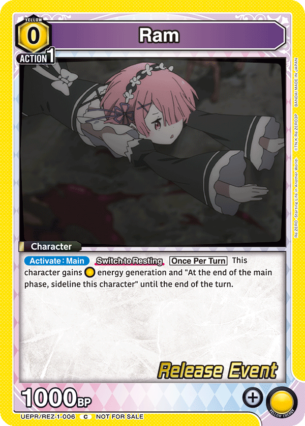 Ram, UE24BT: Re:ZERO -Starting Life in Another World- Release Event Cards · UEPR/REZ-1-006