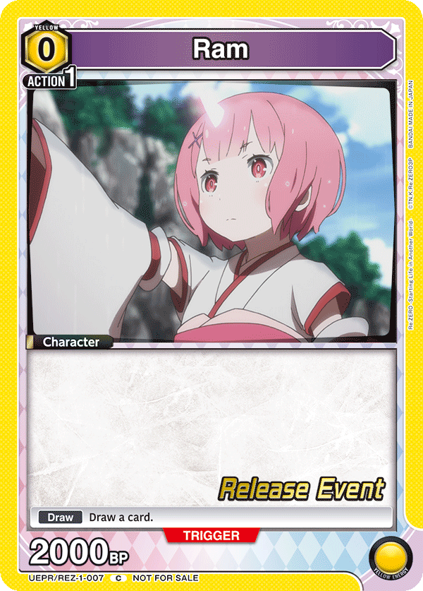 Ram, UE24BT: Re:ZERO -Starting Life in Another World- Release Event Cards · UEPR/REZ-1-007