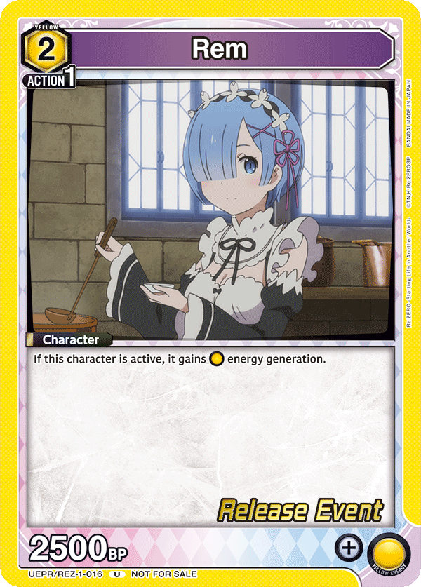 Rem, UE24BT: Re:ZERO -Starting Life in Another World- Release Event Cards · UEPR/REZ-1-016