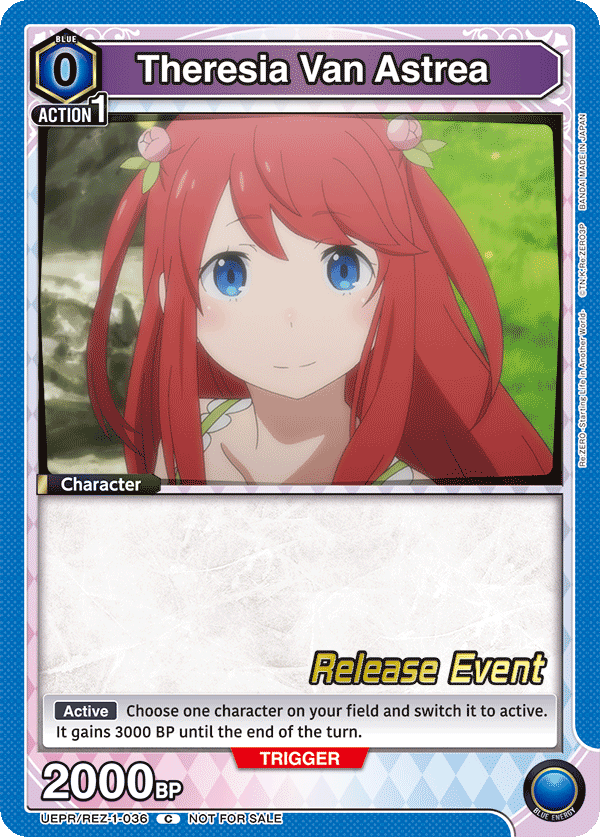 Theresia Van Astrea, UE24BT: Re:ZERO -Starting Life in Another World- Release Event Cards · UEPR/REZ-1-036
