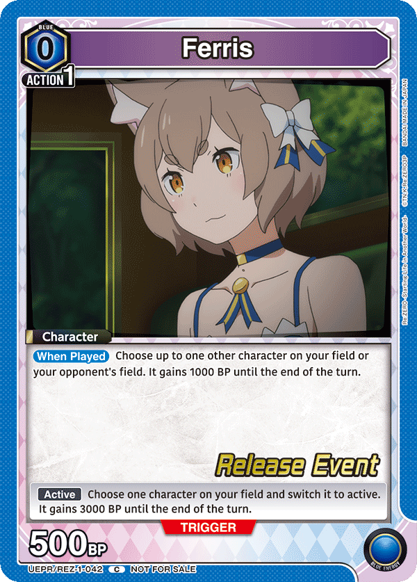 Ferris, UE24BT: Re:ZERO -Starting Life in Another World- Release Event Cards · UEPR/REZ-1-042