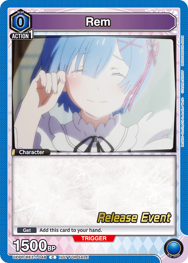 Rem, UE24BT: Re:ZERO -Starting Life in Another World- Release Event Cards · UEPR/REZ-1-048