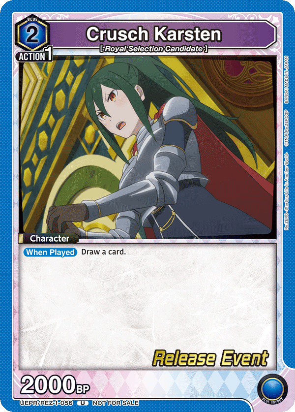 Crusch Karsten, UE24BT: Re:ZERO -Starting Life in Another World- Release Event Cards · UEPR/REZ-1-056