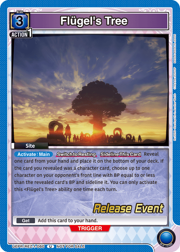 Flugel's Tree, UE24BT: Re:ZERO -Starting Life in Another World- Release Event Cards · UEPR/REZ-1-060