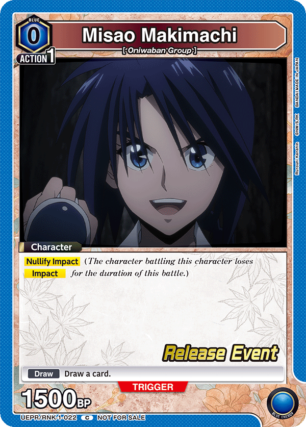 Misao Makimachi, UE11BT: Rurouni Kenshin Release Event Cards · UEPR/RNK-1-022