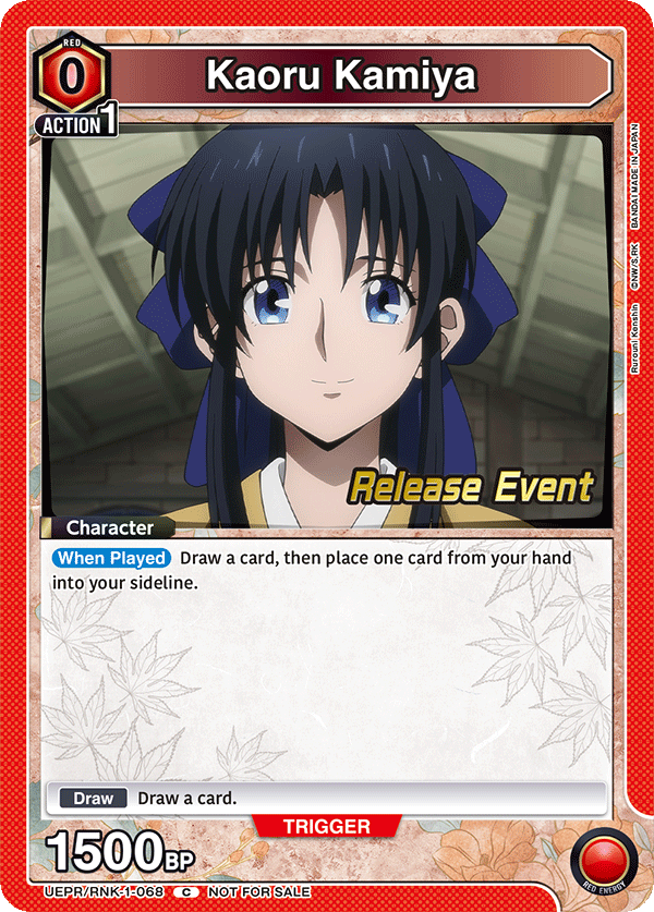 Kaoru Kamiya, UE11BT: Rurouni Kenshin Release Event Cards · UEPR/RNK-1-068