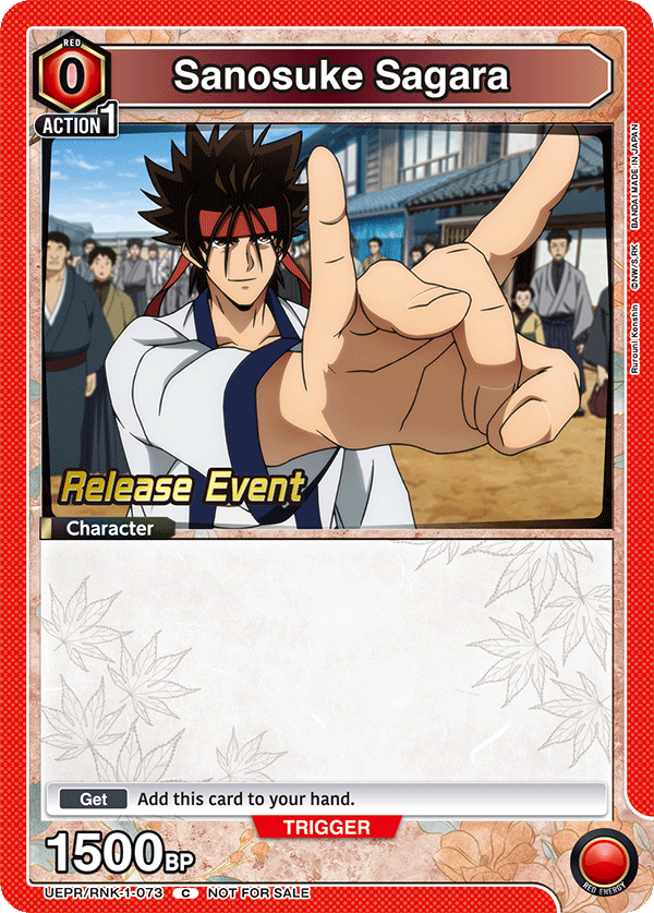 Sanosuke Sagara, UE11BT: Rurouni Kenshin Release Event Cards · UEPR/RNK-1-073