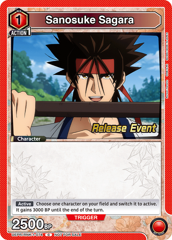 Sanosuke Sagara, UE11BT: Rurouni Kenshin Release Event Cards · UEPR/RNK-1-074
