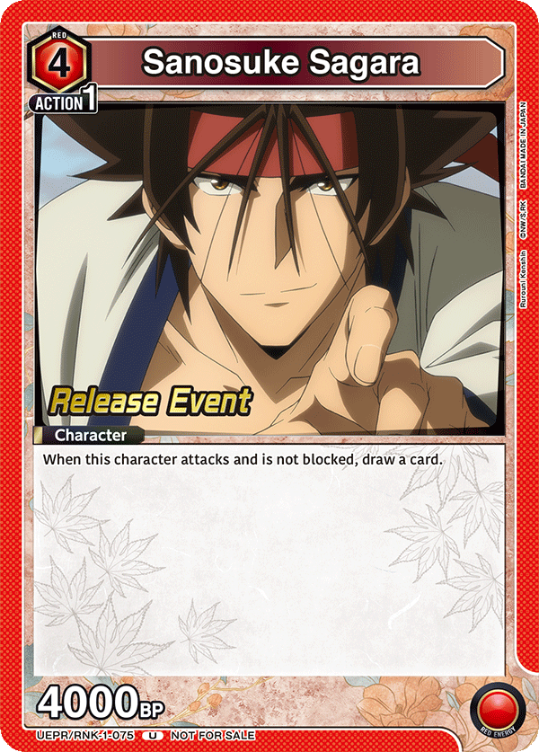 Sanosuke Sagara, UE11BT: Rurouni Kenshin Release Event Cards · UEPR/RNK-1-075