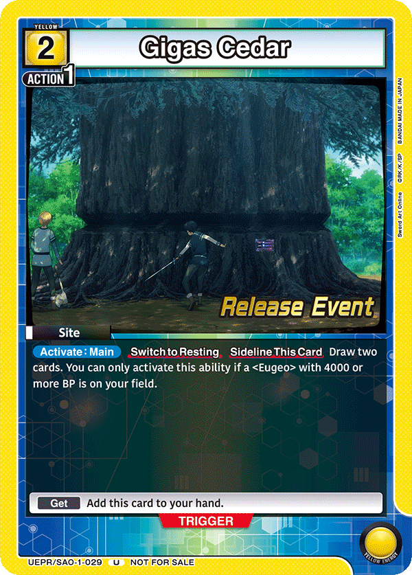 Gigas Cedar, UE07BT: Sword Art Online Release Event Cards · UEPR/SAO-1-029