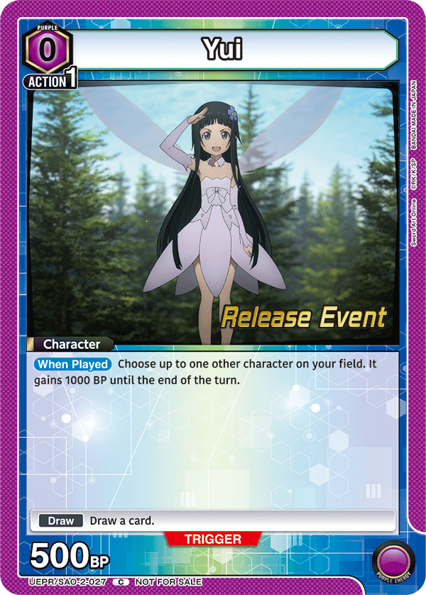 Yui, UEX06BT: Sword Art Online Vol.2 Release Event Cards · UEPR/SAO-2-027