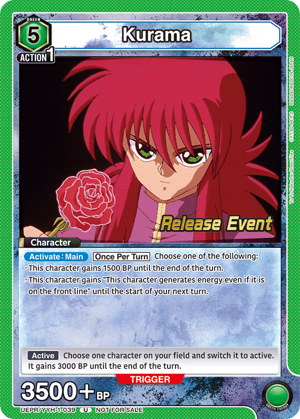 Kurama, UE13BT: Yu Yu Hakusho: Ghost Files Release Event Cards · UEPR/YYH-1-039