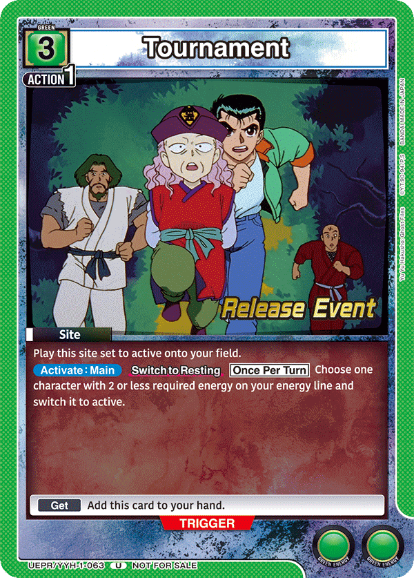 Tournament, UE13BT: Yu Yu Hakusho: Ghost Files Release Event Cards · UEPR/YYH-1-063