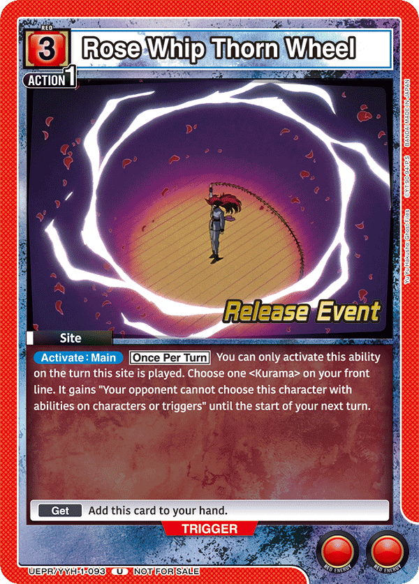 Rose Whip Thorn Wheel, UE13BT: Yu Yu Hakusho: Ghost Files Release Event Cards · UEPR/YYH-1-093
