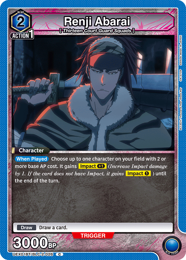 Renji Abarai, UEX01BT: BLEACH: Thousand-Year Blood War Vol.2 · UEX01BT/BLC-2-026