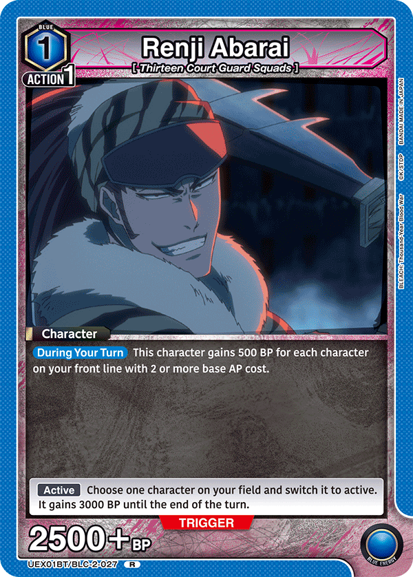 Renji Abarai, UEX01BT: BLEACH: Thousand-Year Blood War Vol.2 · UEX01BT/BLC-2-027