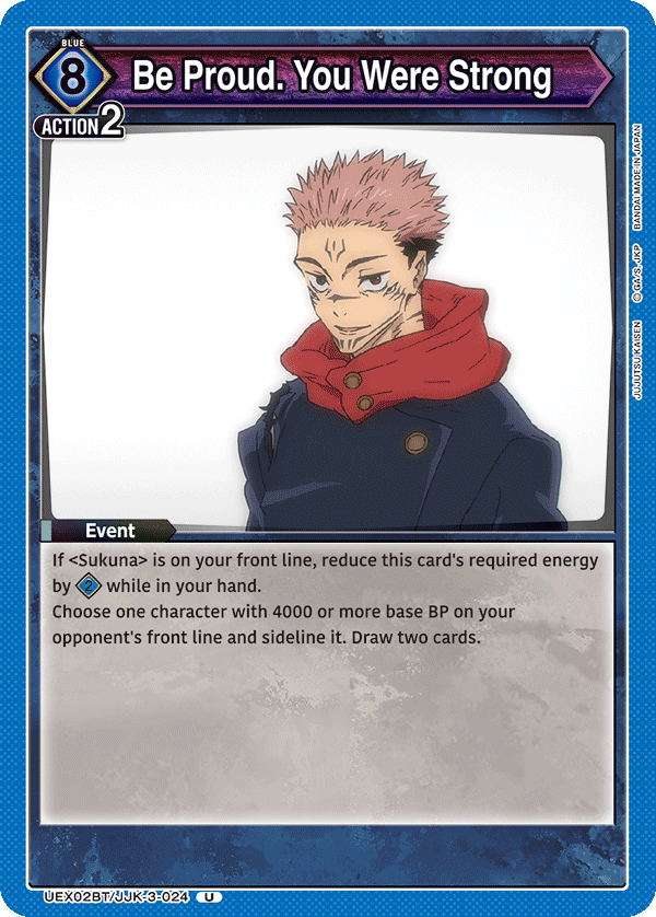 Be Proud. You Were Strong, UEX02BT: Jujutsu Kaisen Vol.2 · UEX02BT/JJK-3-024