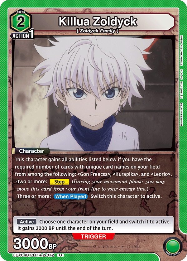 Killua Zoldyck, UEX04BT: HUNTER X HUNTER Vol.2 · UEX04BT/HTR-2-072
