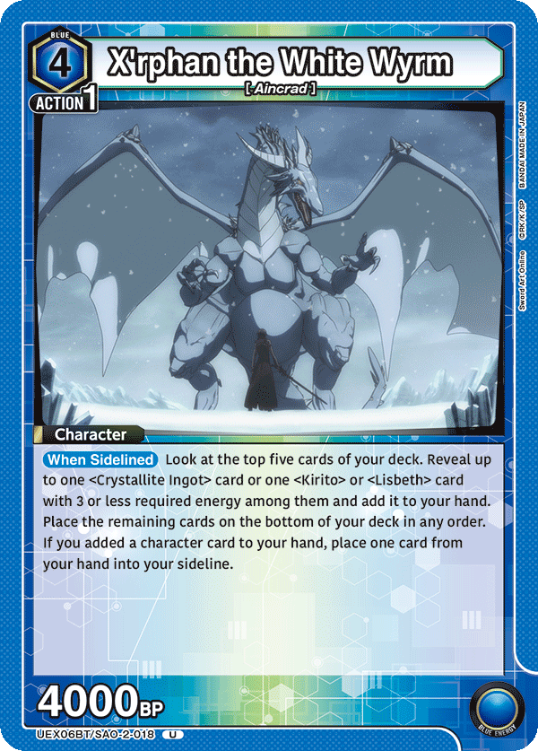 X'rphan the White Wyrm, UEX06BT: Sword Art Online Vol.2 · UEX06BT/SAO-2-018