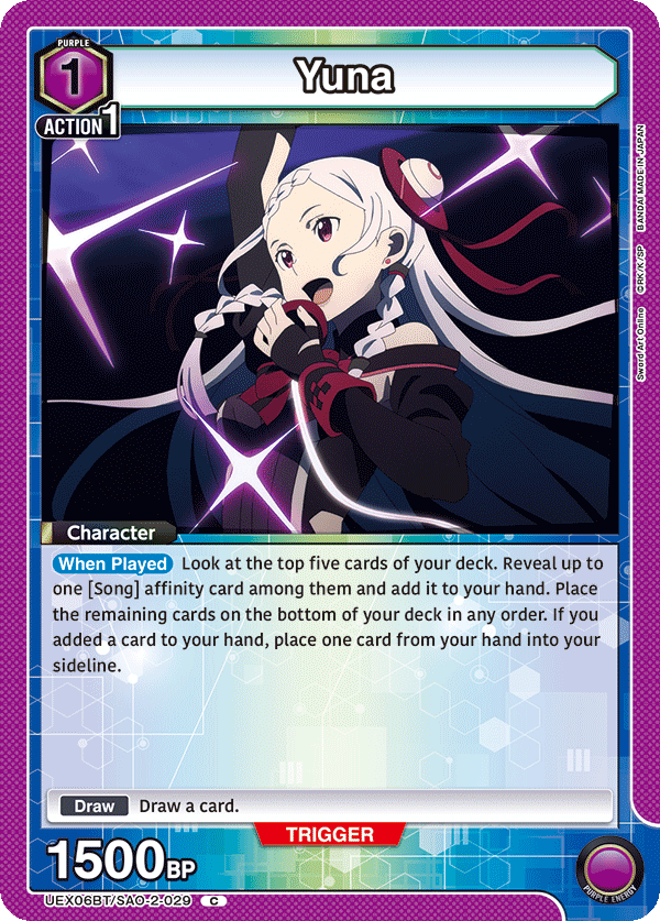 Yuna, UEX06BT: Sword Art Online Vol.2 · UEX06BT/SAO-2-029