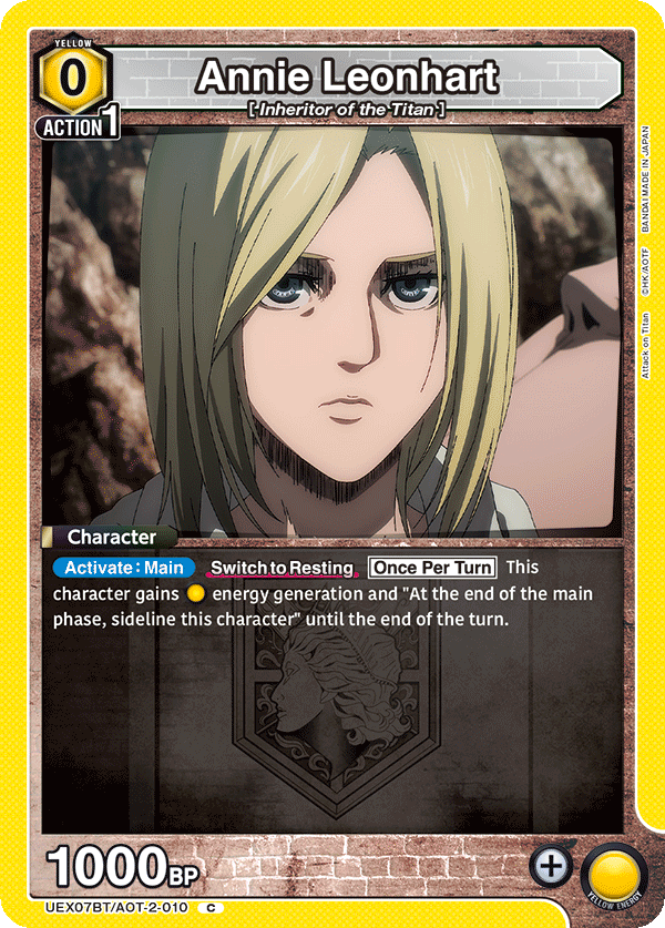 Annie Leonhart, UEX07BT: Attack on Titan Vol. 2 · UEX07BT/AOT-2-010