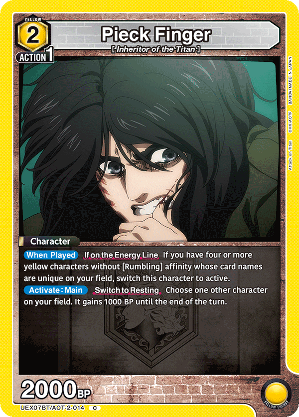 Pieck Finger, UEX07BT: Attack on Titan Vol. 2 · UEX07BT/AOT-2-014