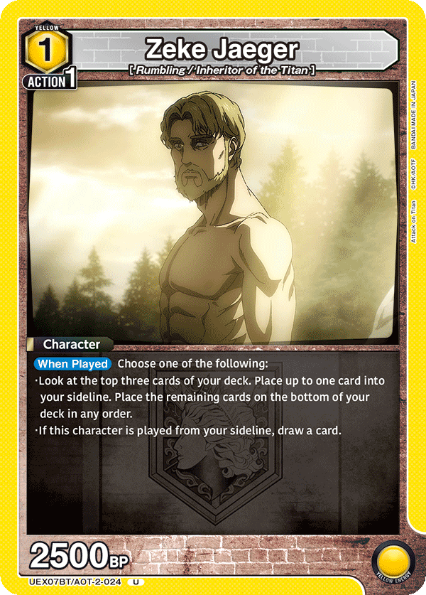 Zeke Jaeger, UEX07BT: Attack on Titan Vol. 2 · UEX07BT/AOT-2-024
