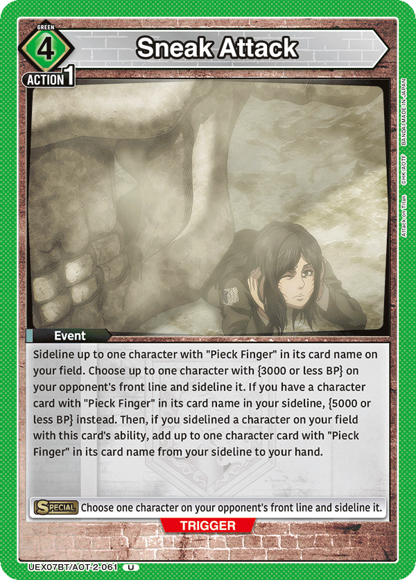 Sneak Attack, UEX07BT: Attack on Titan Vol. 2 · UEX07BT/AOT-2-061
