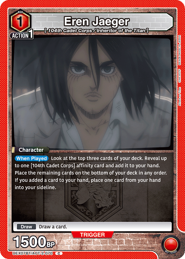 Eren Jaeger, UEX07BT: Attack on Titan Vol. 2 · UEX07BT/AOT-2-070