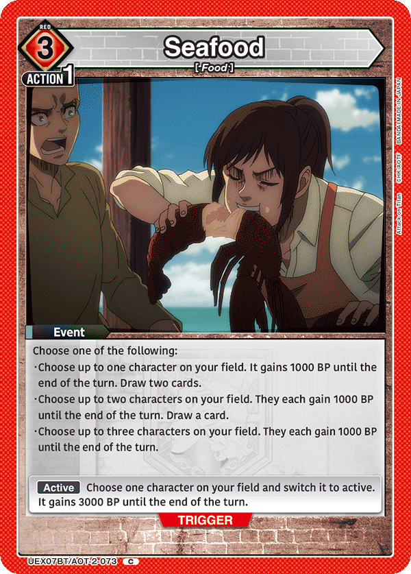 Seafood, UEX07BT: Attack on Titan Vol. 2 · UEX07BT/AOT-2-073