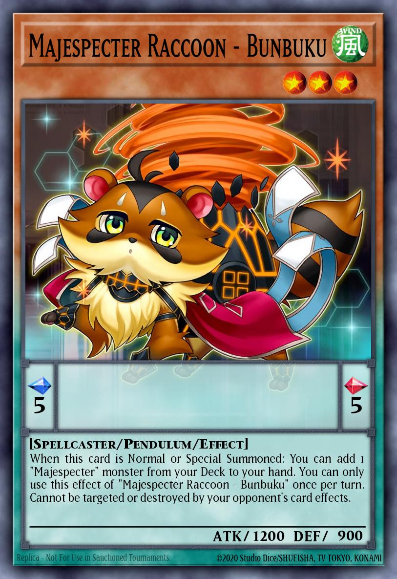 Majespecter Raccoon - Bunbuku, Quarter Century Stampede · RA04-EN259