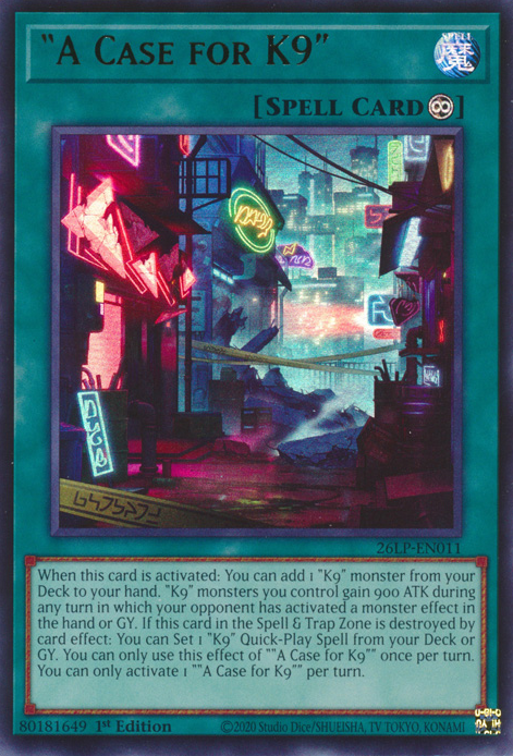 "A Case for K9", Limited Pack World Championship 2026 · 26LP-EN011