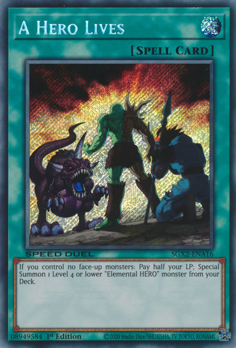 A Hero Lives, Speed Duel GX: Midterm Paradox · SGX2-ENA16