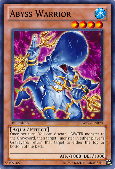 Abyss Warrior, Abyss Rising Sneak Peek Participation Card · ABYR-EN028
