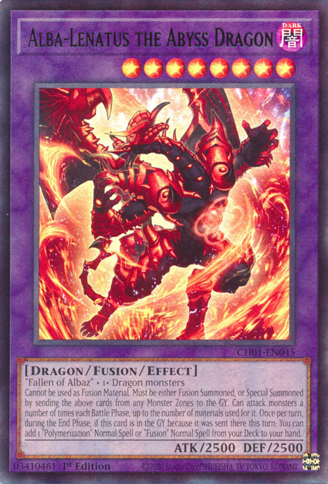 Alba-Lenatus the Abyss Dragon, THE CHRONICLES DECK: The Fallen & The Virtuous (All-Foil Edition) · CH01-EN045